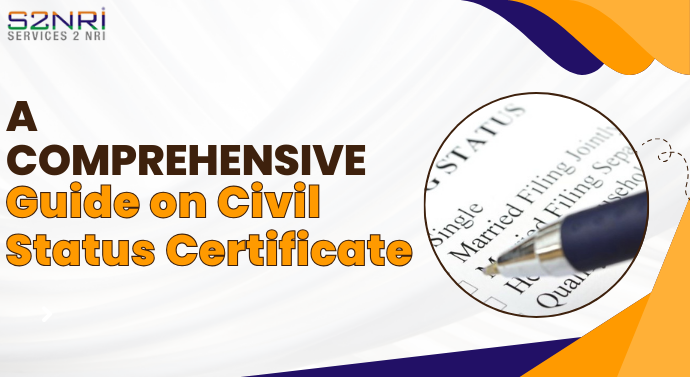 Civil status certificatw